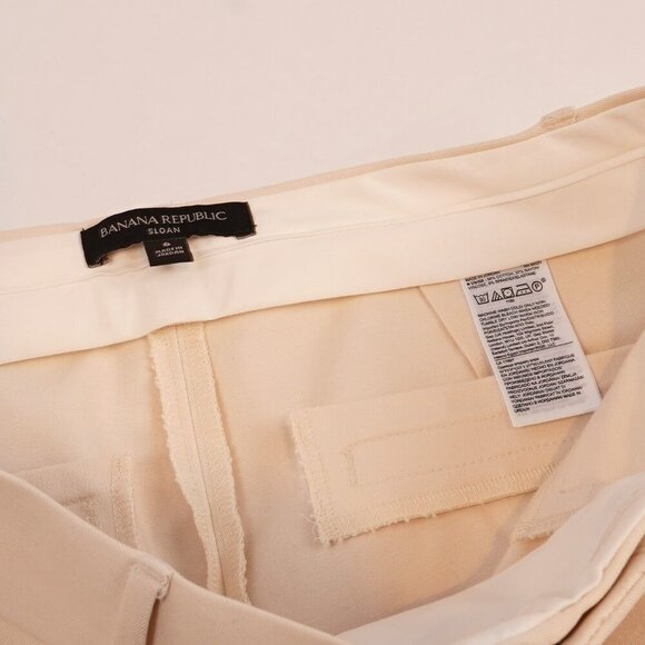 Banana Republic SLOAN Slim Ankle Pants Bone/Ivory - Size 6 - Picture 3 of 6